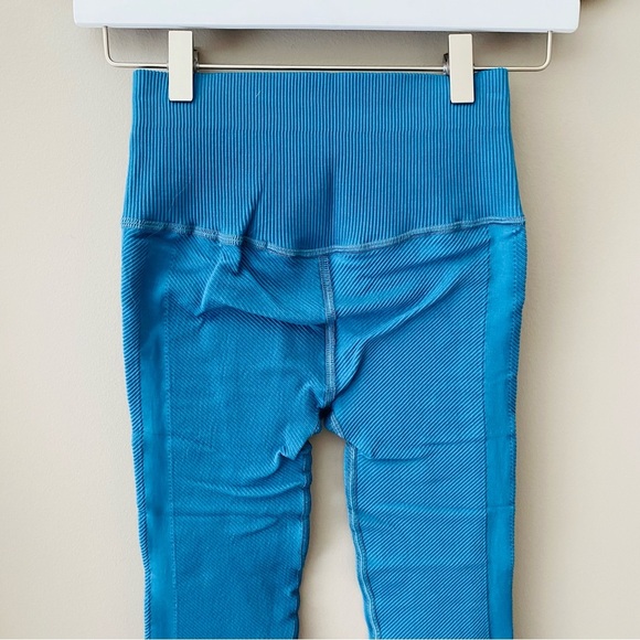 Free People Seamless High Waisted Leggings Blue Sz XS - Picture 5 of 7
